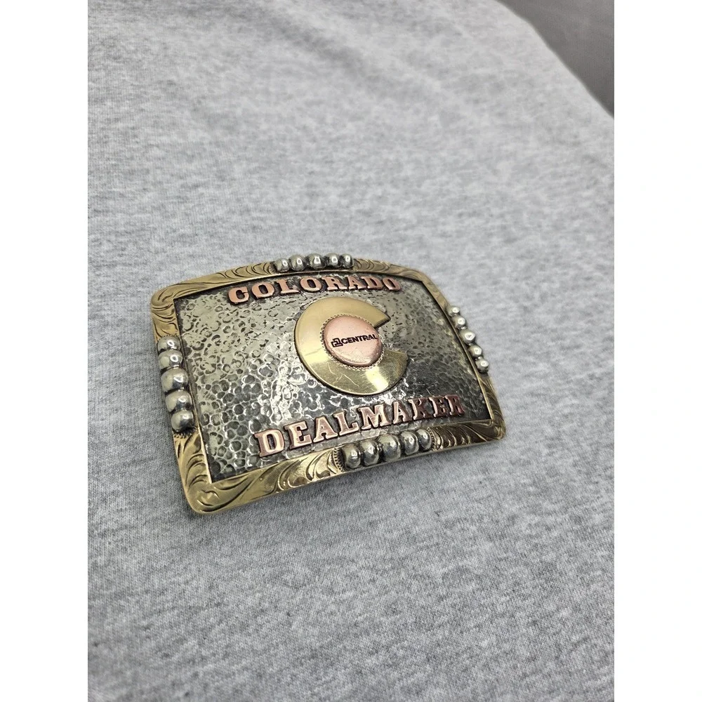 A Cut Above Colorado Dealmaker State Seal Multi Metal Heavy Large Belt Buckle